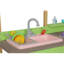 Cuisine de boue en bois pour enfants, cuisine de jeu extérieure avec jeu d'eau et jouets de cuisine - Cadeau pour les enfants de 3 à 8 ans