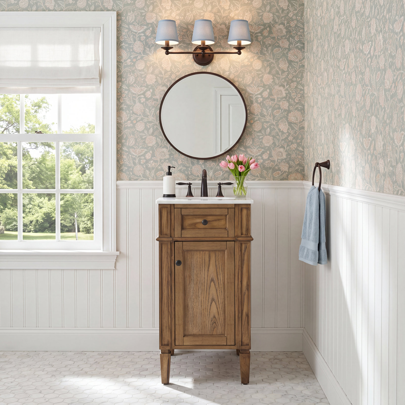 Rivers 18'' Single Bathroom Vanity, Driftwood