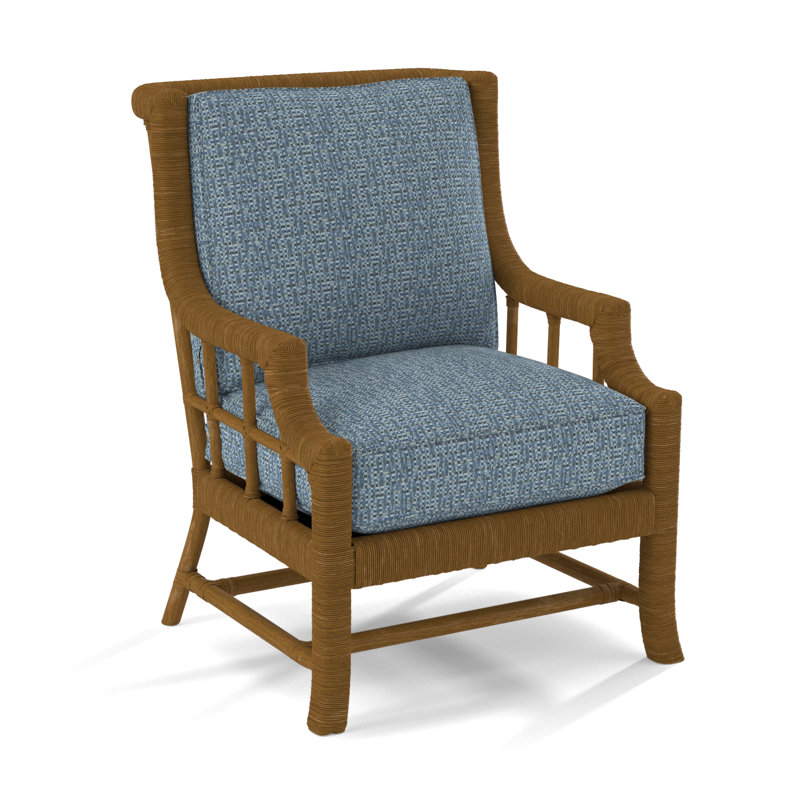 Lafayette Armchair, Havana, White Performance Fabric; 0851-94