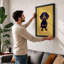 Alert Dachshund Minimalist - Framed Print-2131759119-2131759118