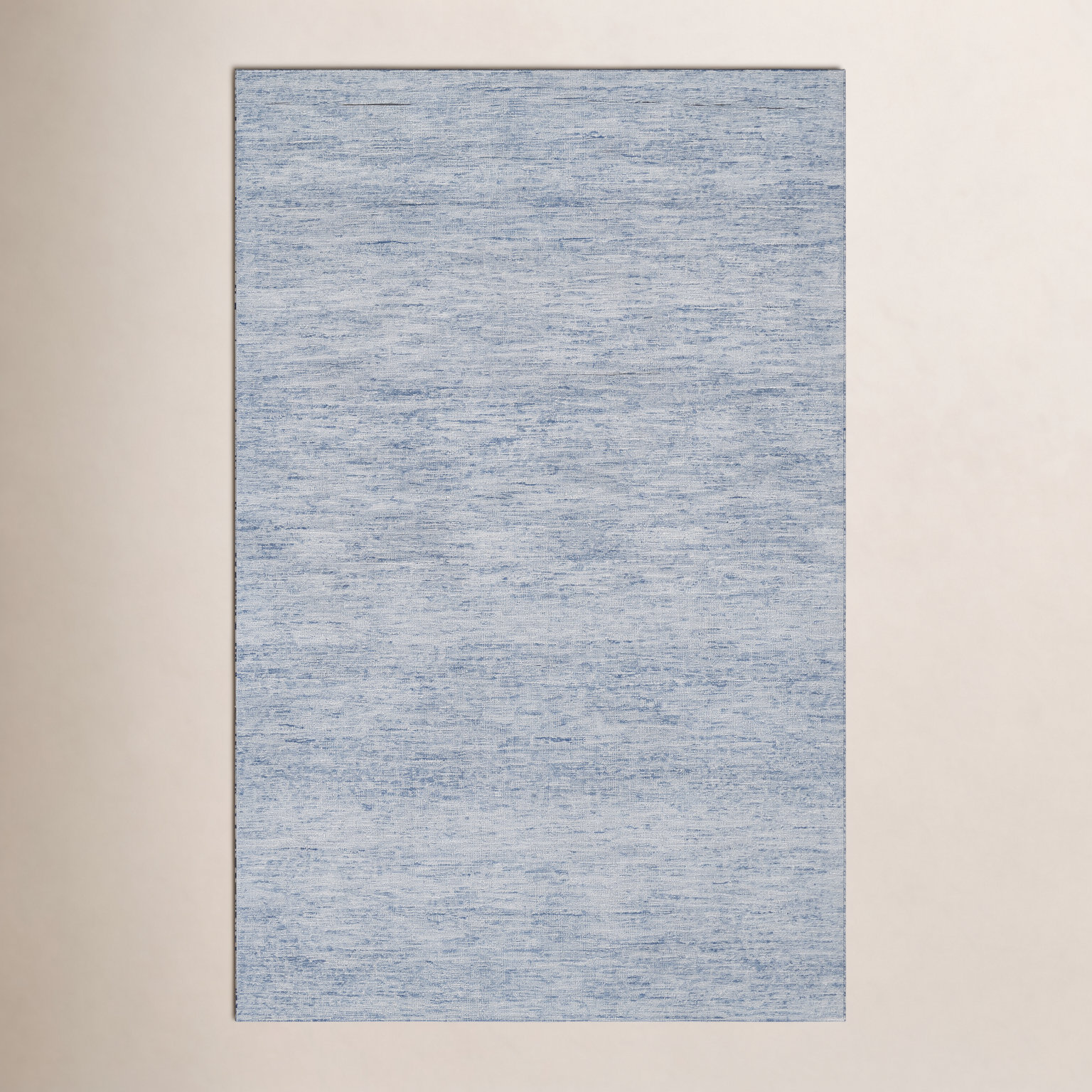 Criston Light Blue Sand Hand-Tufted Wool Rug, Rectangle 9' x 12'