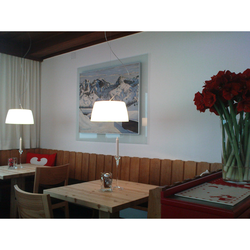 2 - Light Chrome Dome Pendant, 218cm H x 36cm W x 36cm D