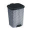 Poubelle à pédale en osier rotin 1,6 gallon-75070198-12286125