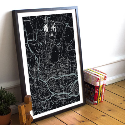 CT Guangzhou City Map - No Frame Print