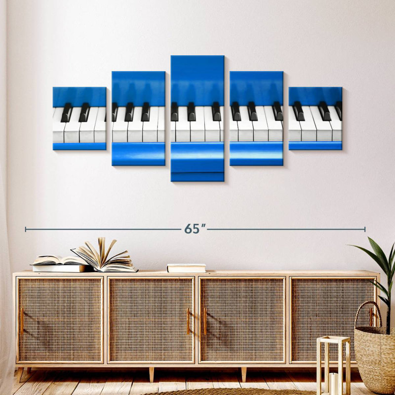 Piano bleu, H 24 po x l 55 po
