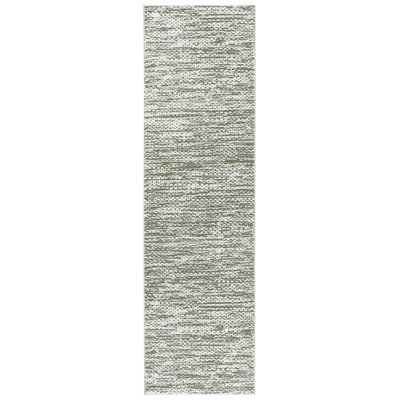 Wathen Abstract Machine Woven Power Loom Polyester Area Rug in Sage/Ivory