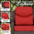 Adcox 2-Person Outdoor Rattan Patio Furniture Set with Swivel Chairs,Ottomans,Tables and Red Cushions-979609662