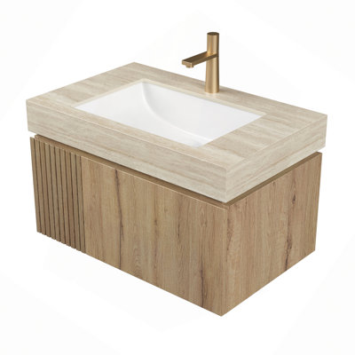 Armoire 30 po en contreplaqué avec portes doubles et un tiroir, sans lavabo et dessus, sans robinet ni couvercle