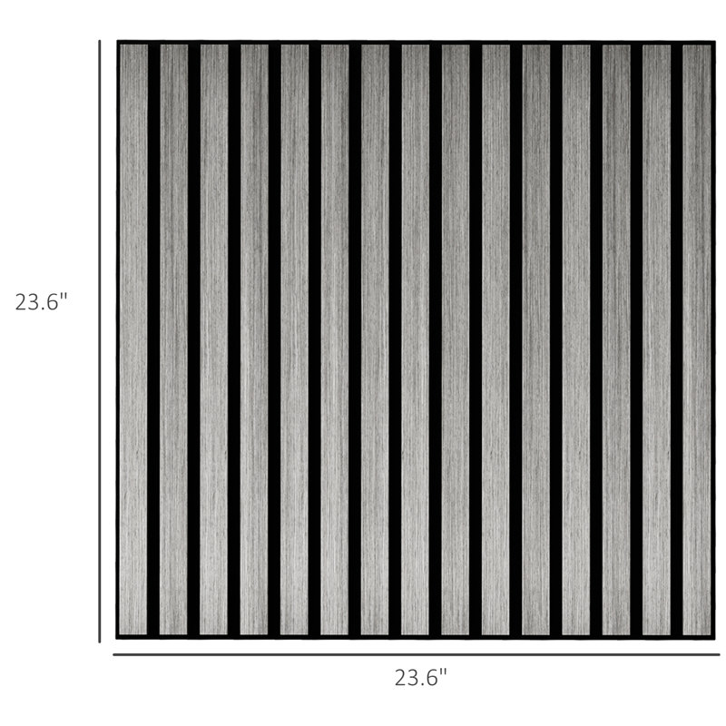 Panneaux muraux gris 24 po x 3 po en faux bois - insonorisant pour une cuisine élégante 4 plafonds et mur intérieur, réduire le bruit, améliorer l'expérience audio