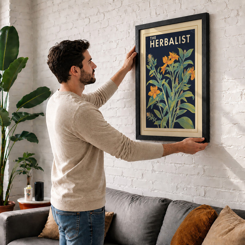 The Herbalist Botanical - Print, A1 - 84.1 x 59.4 cm, Black