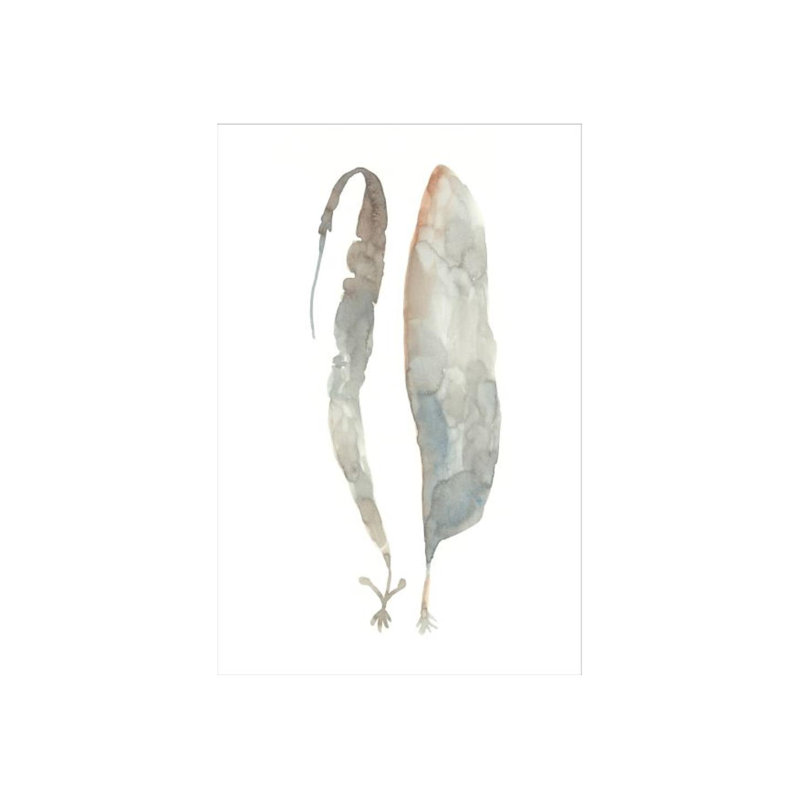 «Water Colored Seaweed II» par Guseul Park - impression, H 30 po x l 20 po x P 1,5 po, Image au pinceau gel