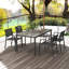 Steel Patio Dining Set Table,