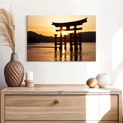 Coucher de soleil Ravi Miyajima Torii