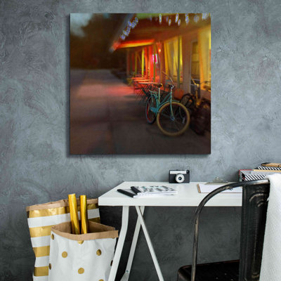 Jennifers Bike by Dawn D Hanna Wrapped Canvas Painting Jennifers Bike by Dawn D Hanna Wrapped Canvas Painting