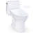 TOTO Ultramax WASHLET+ S7A One-Piece Elongated 1.28 GPF Universal Height Toilet with CEFIONTECT, Cotton White - MW6084736CEFG#01