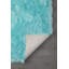 Tapis turquoise touffeté à la main-1005867003