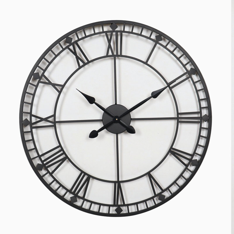 Beaver Creek Metal Wall Clock, Matte Black