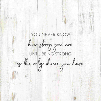 " Never Know How Strong Distress "