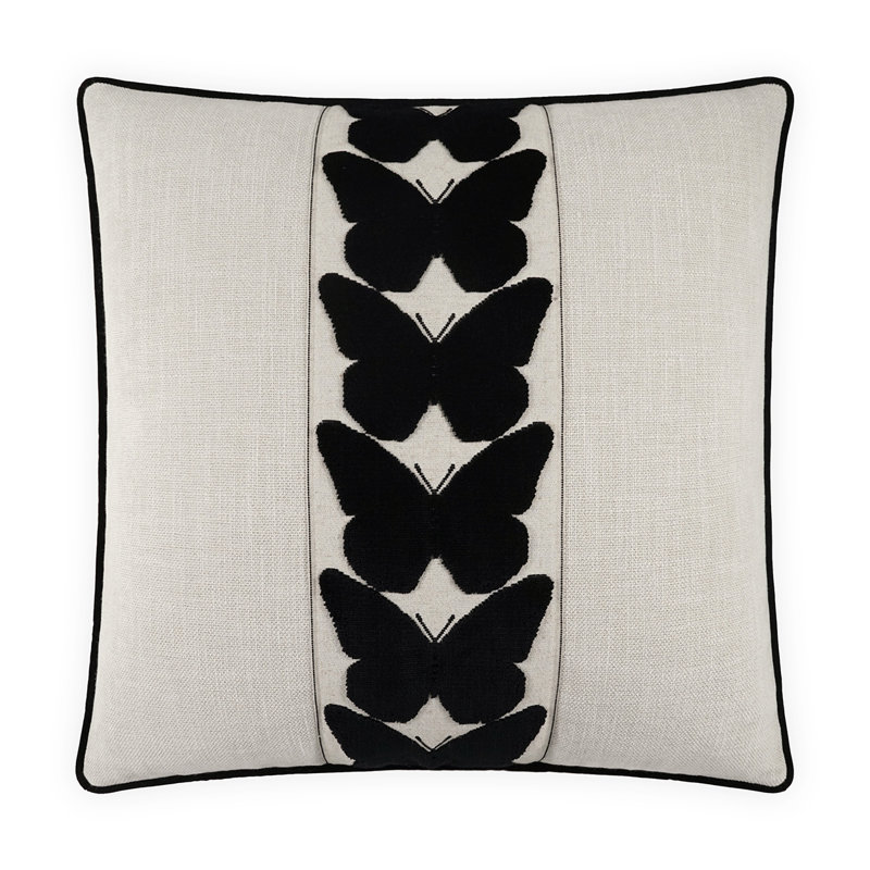 Coleous Square Pillow Cover & Insert, Jet, Square 22"