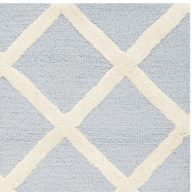 Sanyla Hand Tufted Wool Geometric Rug, Square 8'