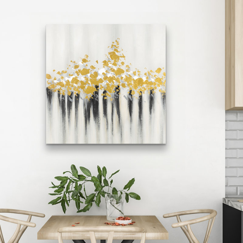Abstract flowers - 32"x32" art on canvas