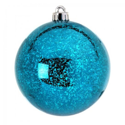 Set Of 6 Shiny Mercury Ball Ornaments