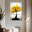 Harnek Abstract Splattered Yellow Tree-108505398
