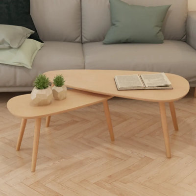 Adley Solid Wood 3 Legs Coffee Table