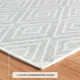 Diamond Platinum/White Machine Washable Rug