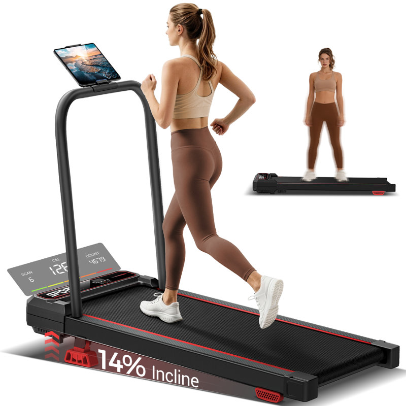UMAY Portable Walking Pad & Treadmill, 14% Incline, 3.0 HP Motor, 120 kg Max User Weight, Remote Included
