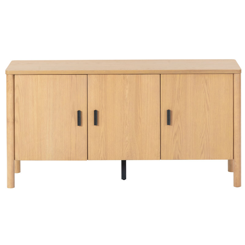 Kaplan Wood 3-Door Sideboard, Natural