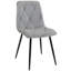 Fishersville 47cm H Tufted Velvet Upholstered Upholstered Back Side Chair in Grey