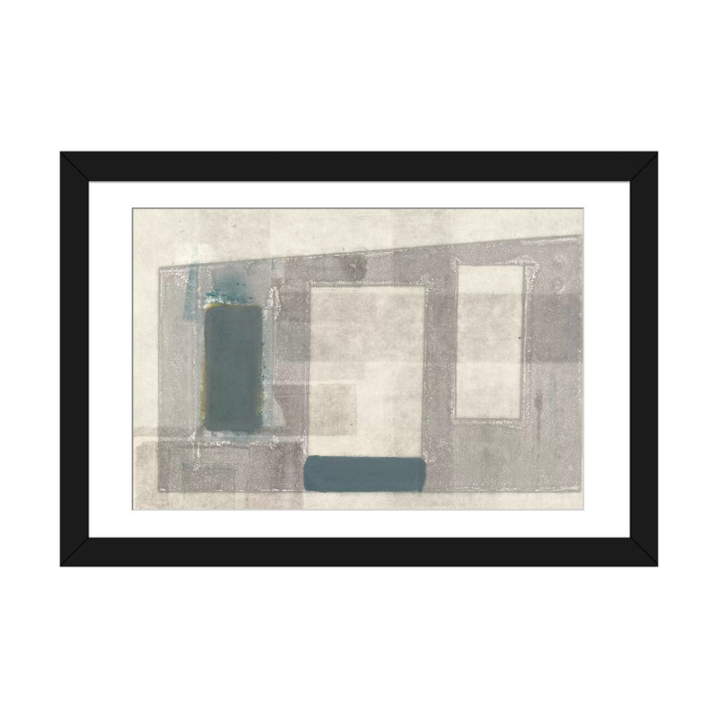 «Piazza», reproduction sur toile, Papier d'art encadré noir, H 24 po x l 32 po x P 1 po