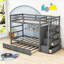 Goeman Kids Twin Over Twin Bunk Bed with Trundle with Drawers