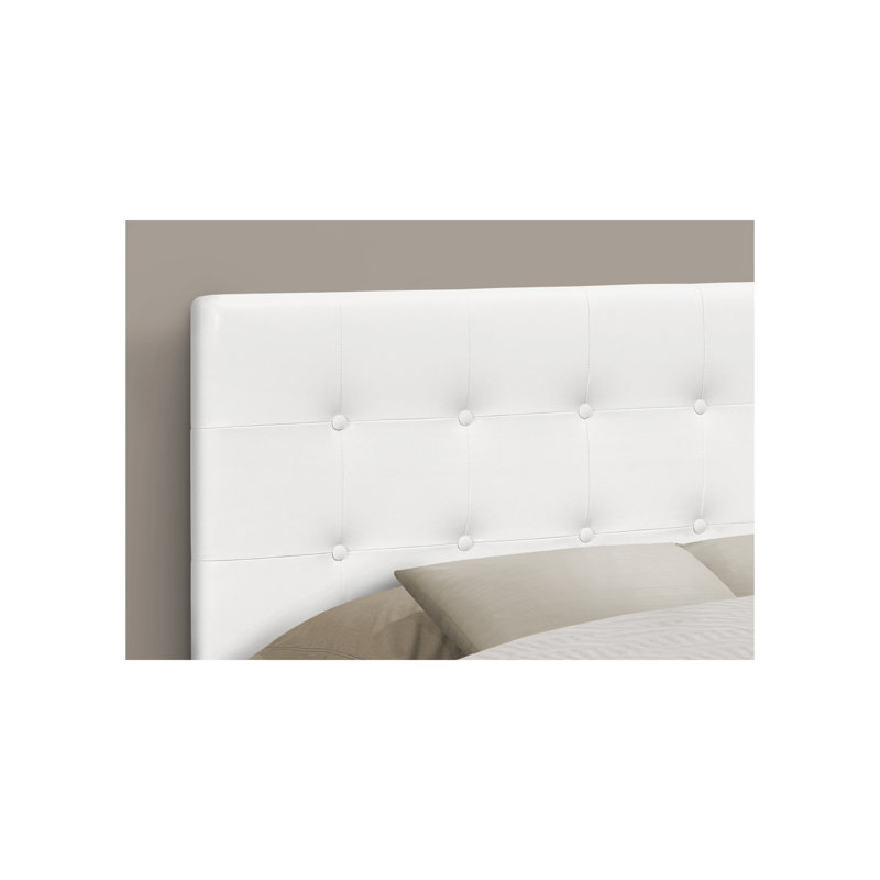 Devinna Bed, Headboard Only, Bedroom, Upholstered, Pu Leather Look, Transitional, White, Full
