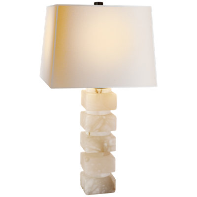 Chapman & Myers Square Chunky Stacked Table Lamp