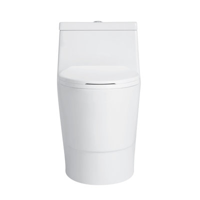 Modern Dual Flush Elongated One-Piece Toilet (Seat Included)