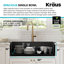 Évier de cuisine à cuve simple 33 po KRAUS Bellucci Workstation-63304370