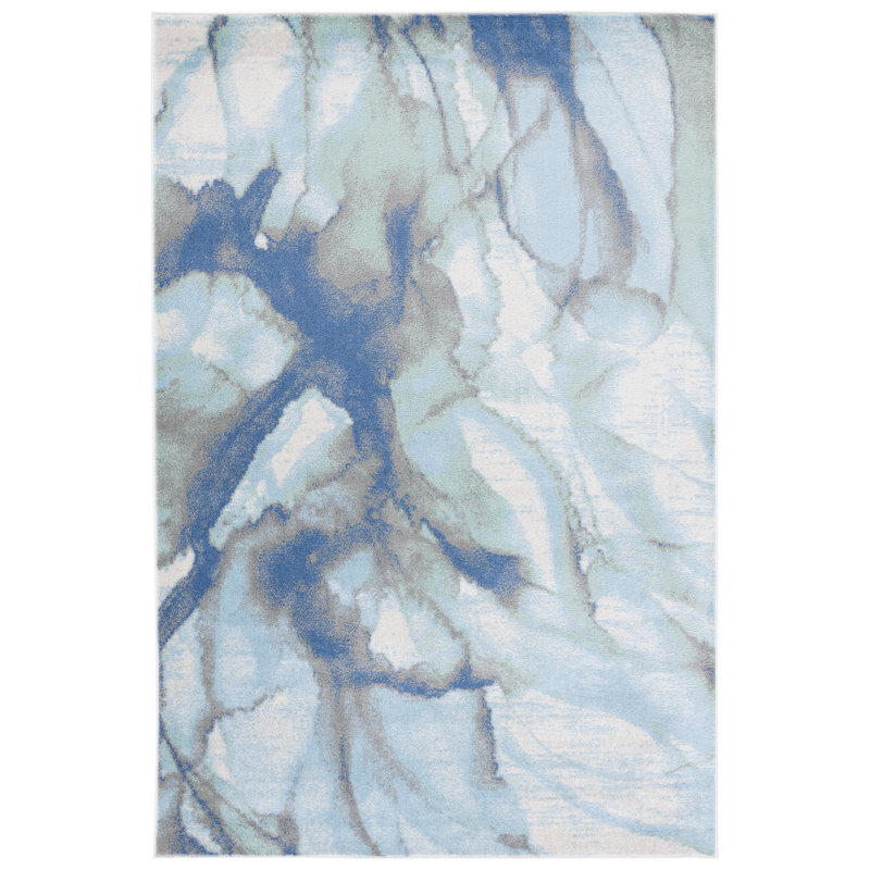 Liesegret Performance Abstract Rug, Rectangle 4'5" x 6'5"