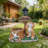 Cute Cat Planter Statue Garden Decor