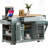 Rolling Kitchen Islands on 5 Wheels with 3 Drawer, 3 Open Side Racks-2073300563
