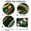 «Sweet Emerald Gold Flows», impression sur toile encadrée-344433437-344433439