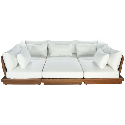 Ivry Water Resistant Fabric Upholstered Outdoor Patio Modular Sectional