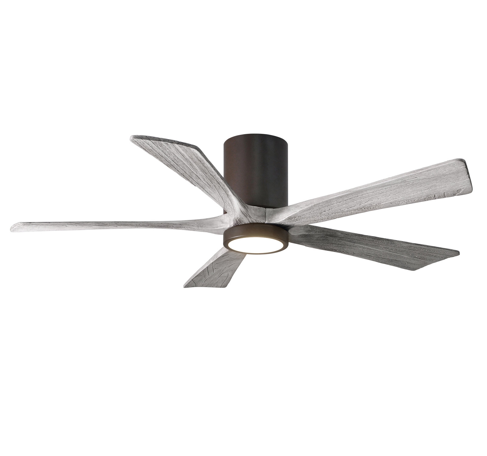 Irene 5 - Blade LED Ceiling Fan with Light Kit Included, Textured Bronze, Barn Wood Tone, 52"