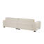 Le canapé moderne de style Mid-Century (beige) rehausse l'ambiance de la maison, idéale pour les rassemblements en appartement et la détente dans la chambre à coucher
