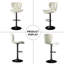 Tabourets de bar pivotants modernes réglables noirs, ensemble de 2-1292051234