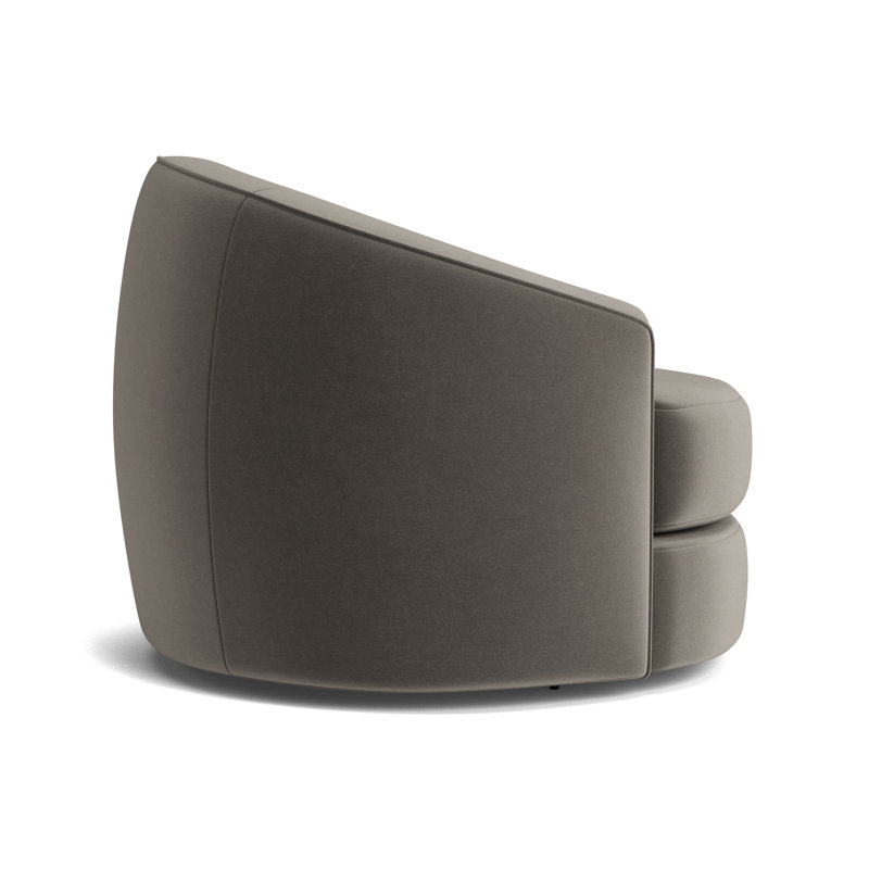 Giselle Full Swivel Chair, Performance Velvet - Graphite