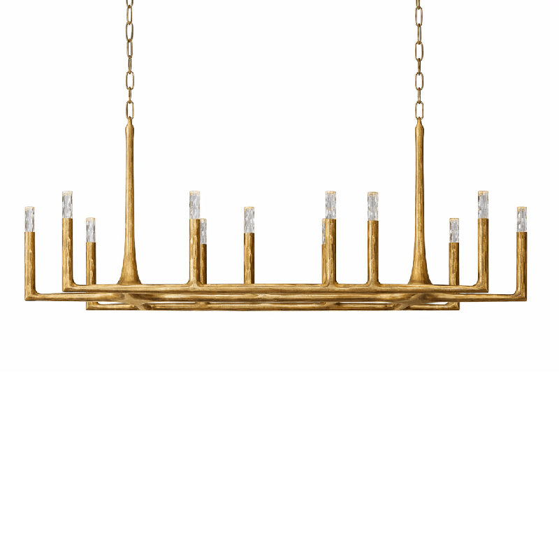 Lustre linéaire 54 po Birch, 11 Lights, H 23 po x l 19 po x P 54 po