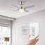Ventilateur de plafond 48 po avec lumières DEL Gelsey-206913143