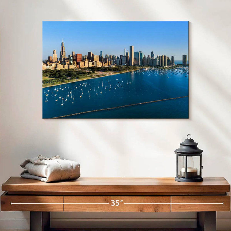 Nicci Monroe Harbor Aerial, 16" H x 24" W